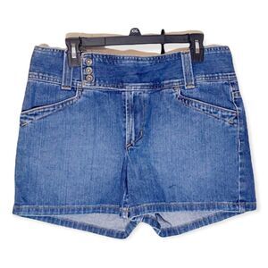 Tommy Hilfiger Vintage 1990s Y2K Denim Side Snap Shorts 10